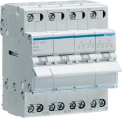 Přepínač sítí Hager SFT440 (I-O-II) 4P/40A