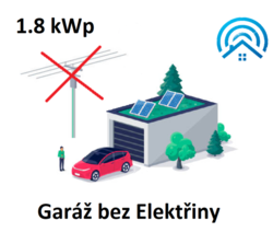 Off-grid elektrárna 1,8kWp