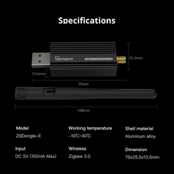 SONOFF ZIGBEE 3.0 USB DONGLE PLUS USB STICK (ZBDONGLE-E)