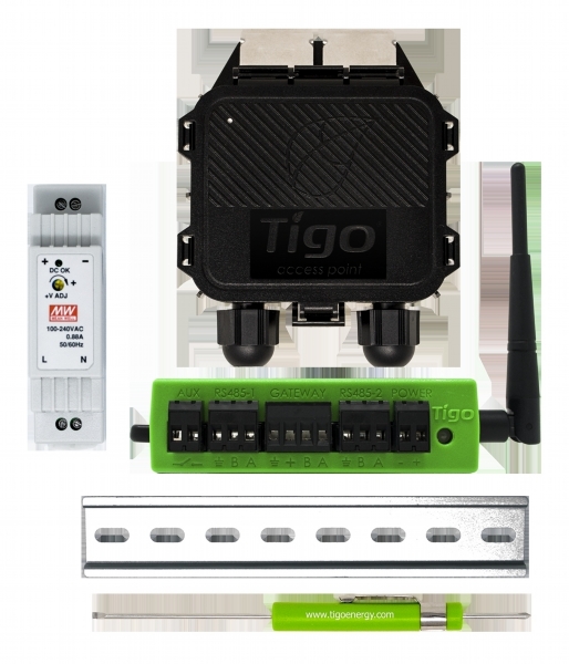 Tigo sada pro výkonovou optimalizaci CCA Kit + TAP + DIN Rail Power Supply Indoor